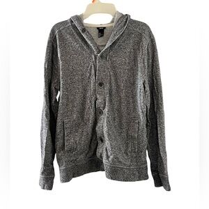 H&M Light Grey Hooded Cardigan Sweater